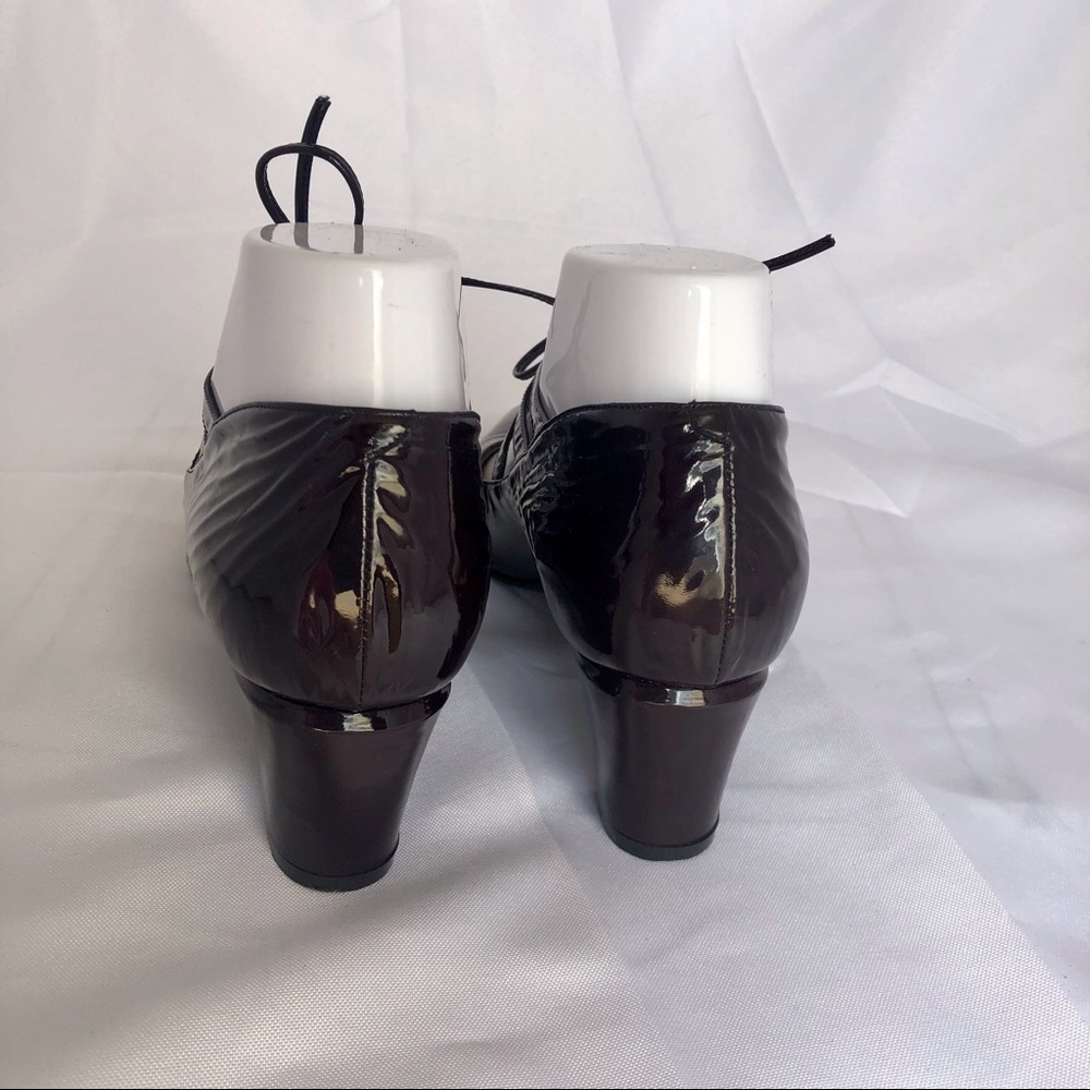 Ombeline black cherry patent leather Cuban heels - Picture 5 of 13